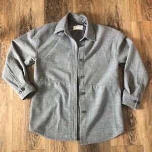Babaton Aritzia Shirt Jacket Gray Long Sleeve Oversized S